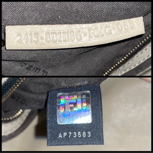 Fendi Large Chef Shopper Tote Bag in Chiaro Beige Cream Lambskin Leather Bag - Picture 12 of 17